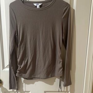 JoyLab Tan Ruched Blouse